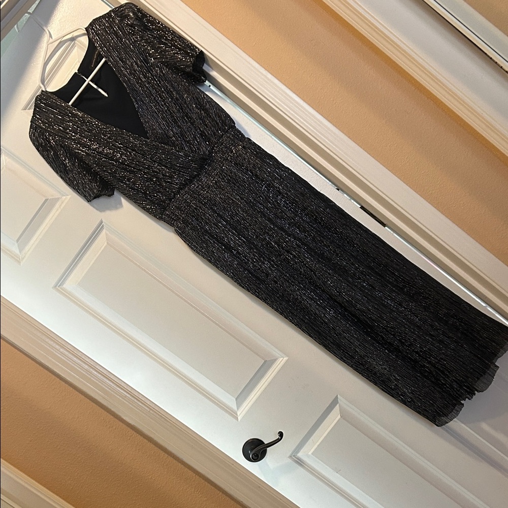 Banana Republic Shimmering Black Midi Dress